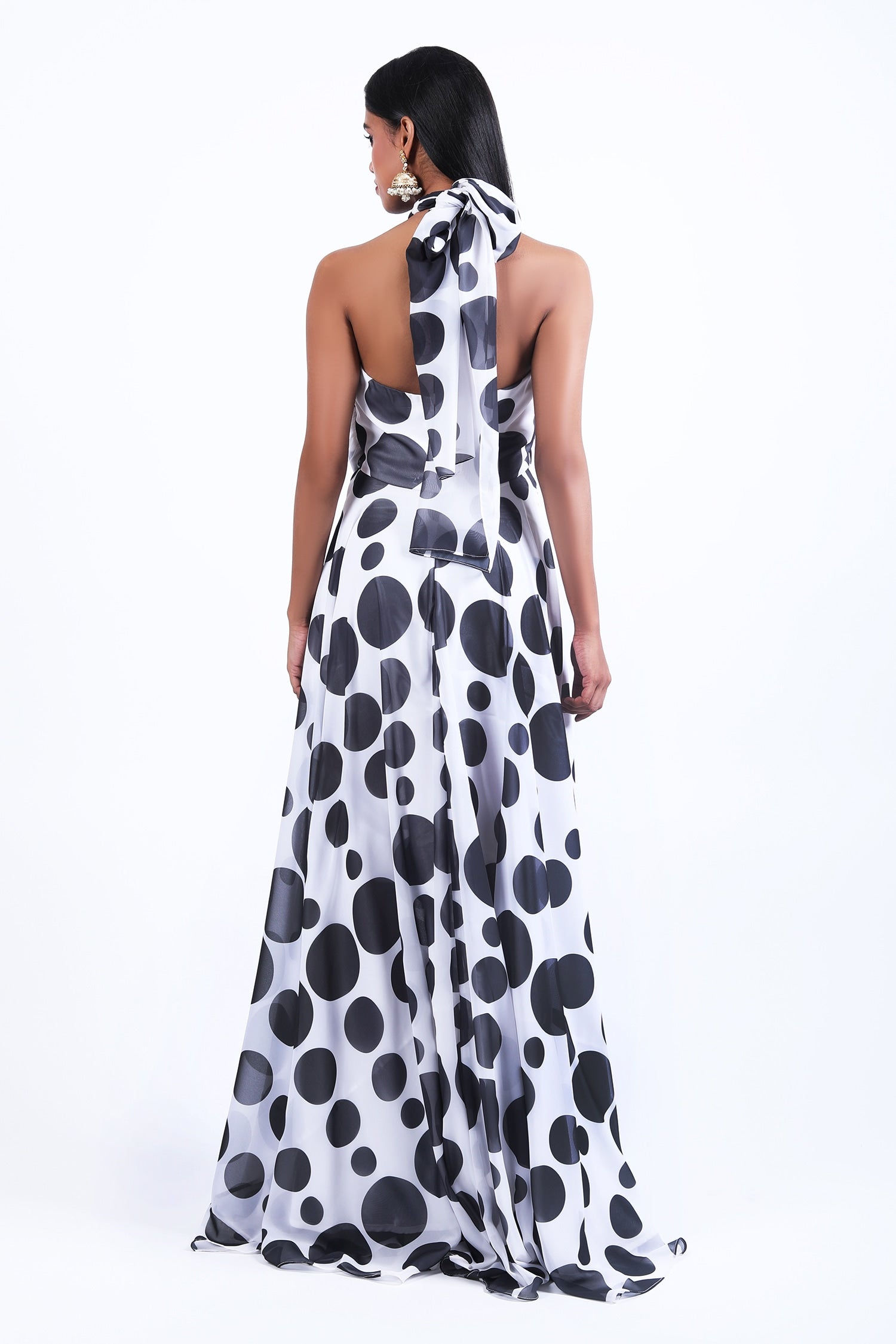 Criss Cross Drape Gown