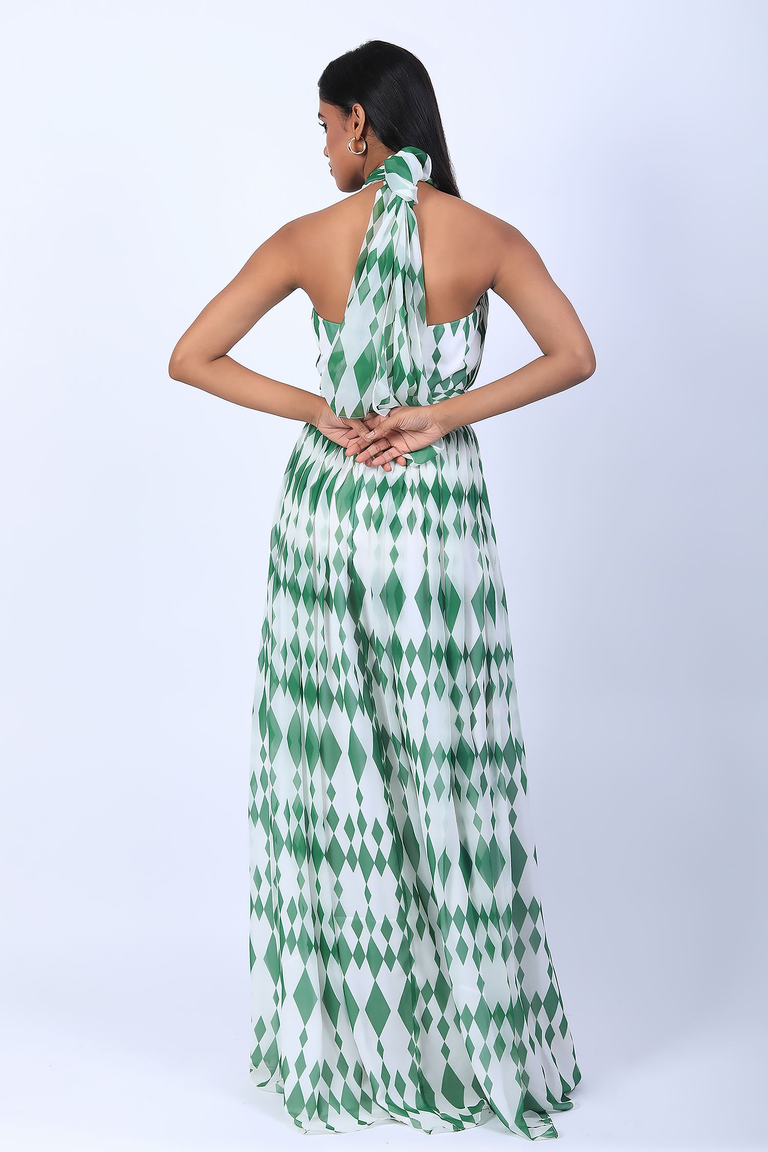 Criss Cross Drape Gown