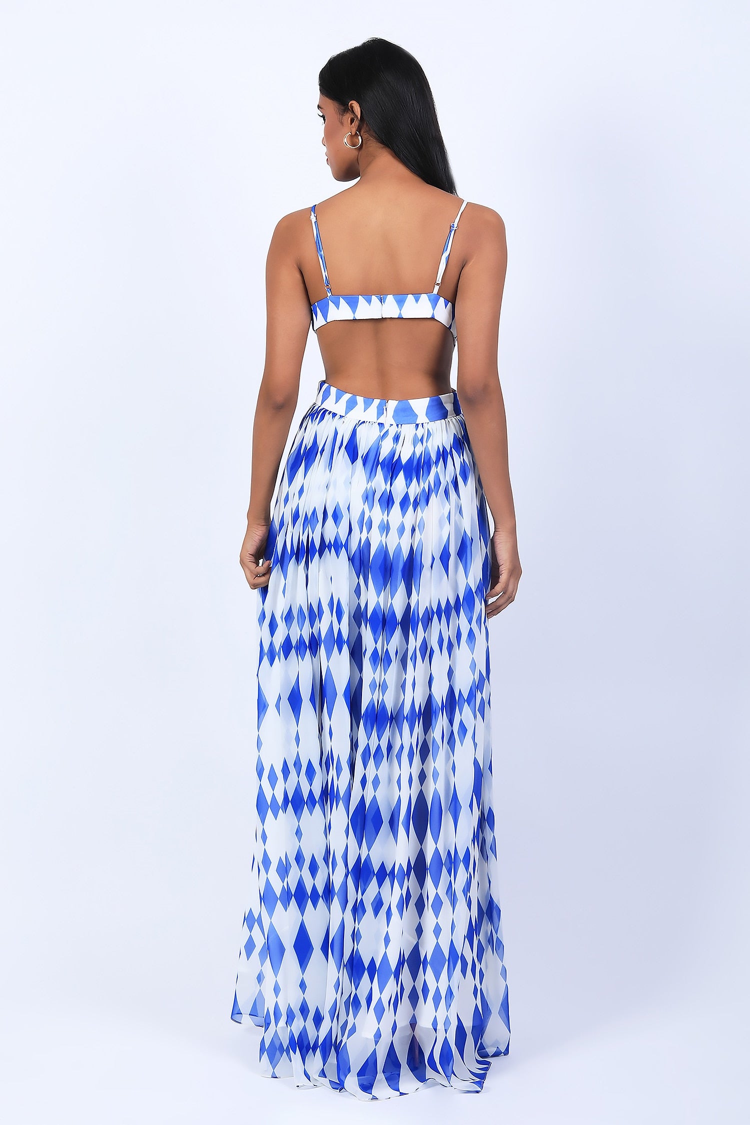 Strappy Cut Out Drape Gown