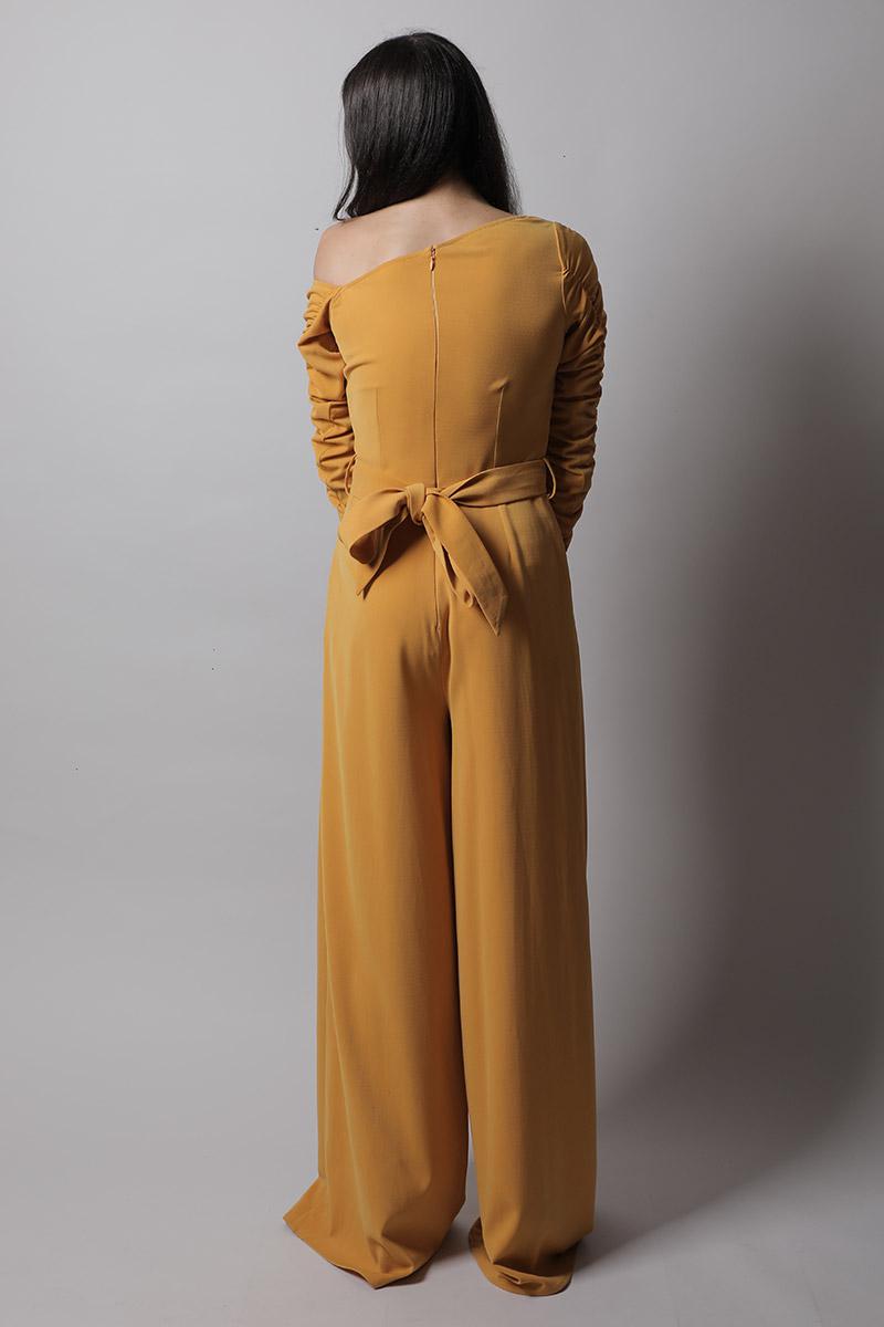 Diagonal Ruching Jumpsuit
