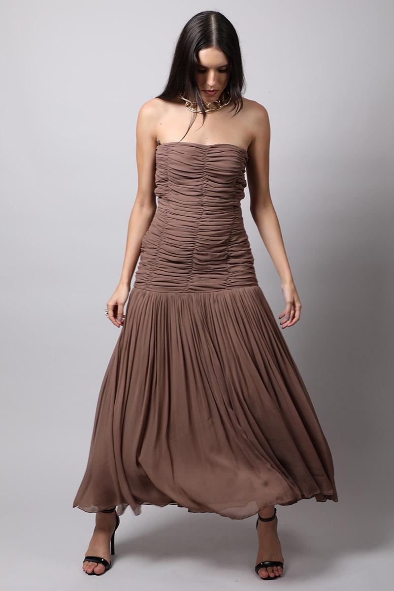 Off Shoulder Ruched Dress