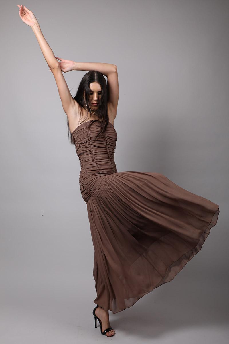 Off Shoulder Ruched Dress