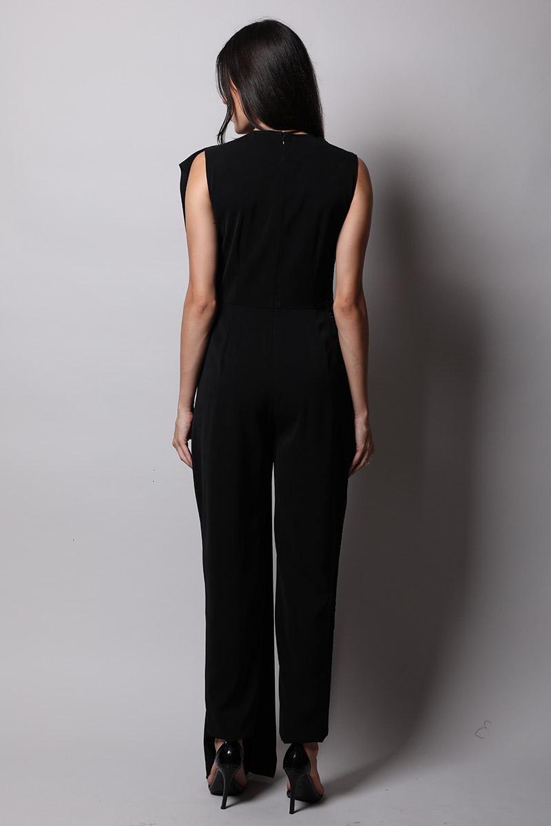 Straight Pants Jumpsuit with Drape
