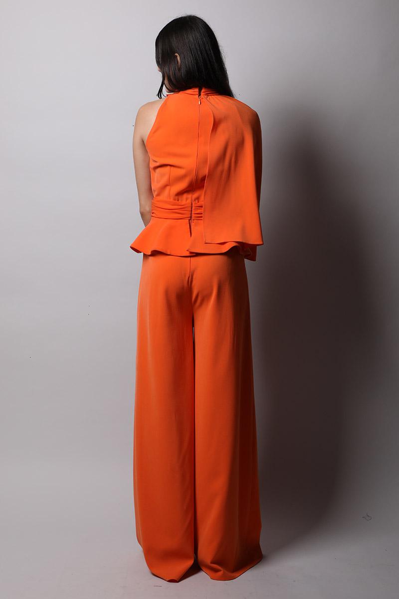 Jumpsuit With Cape & Peplum