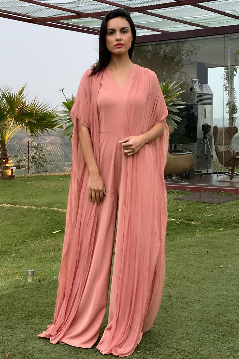 V NECK JUMPSUIT