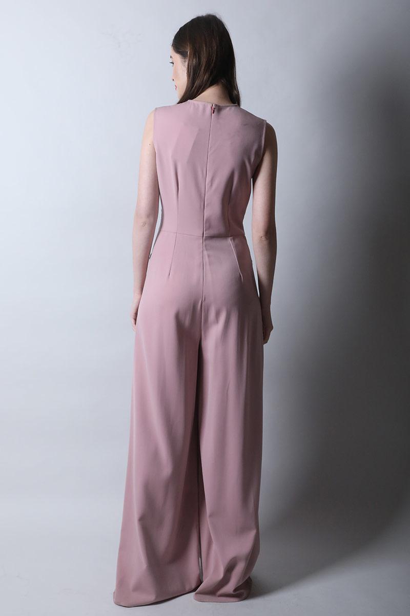 Jumpsuit With Rhinestone Embroidery