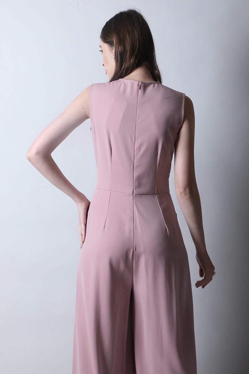 Jumpsuit With Rhinestone Embroidery