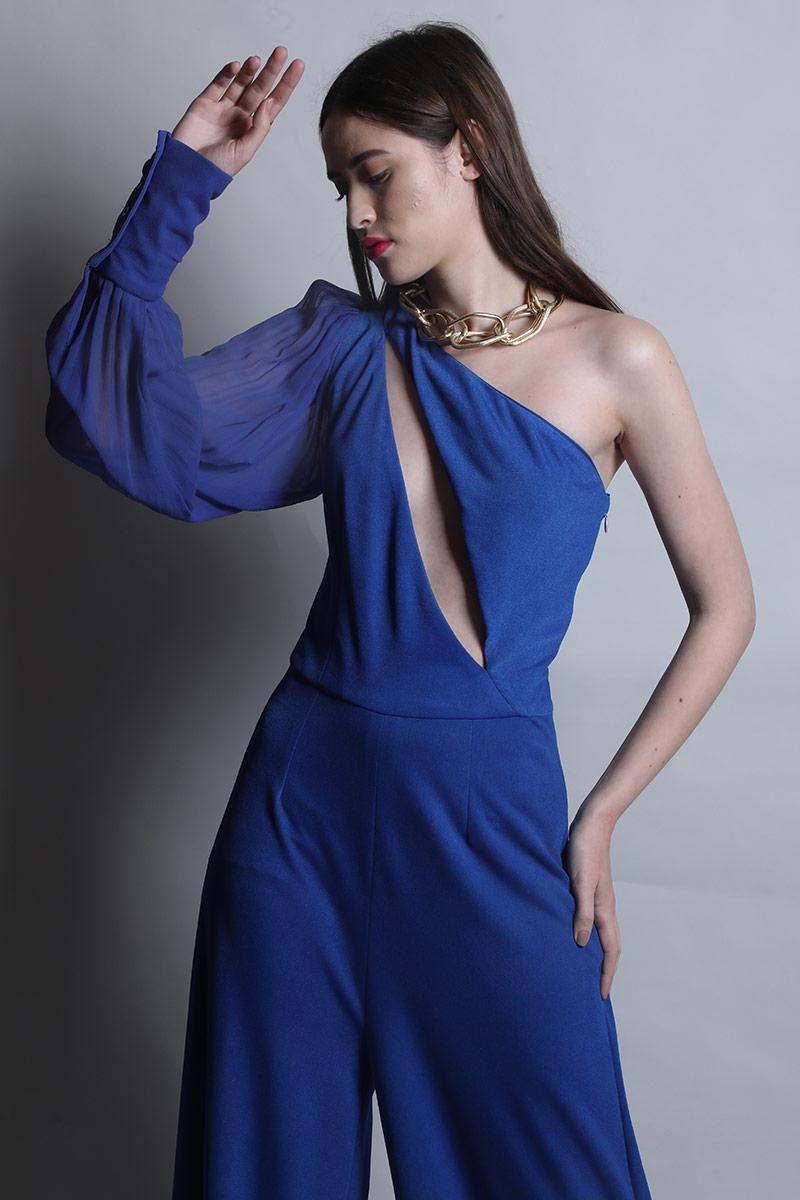 One Shoulder Split Body Jumpsuit