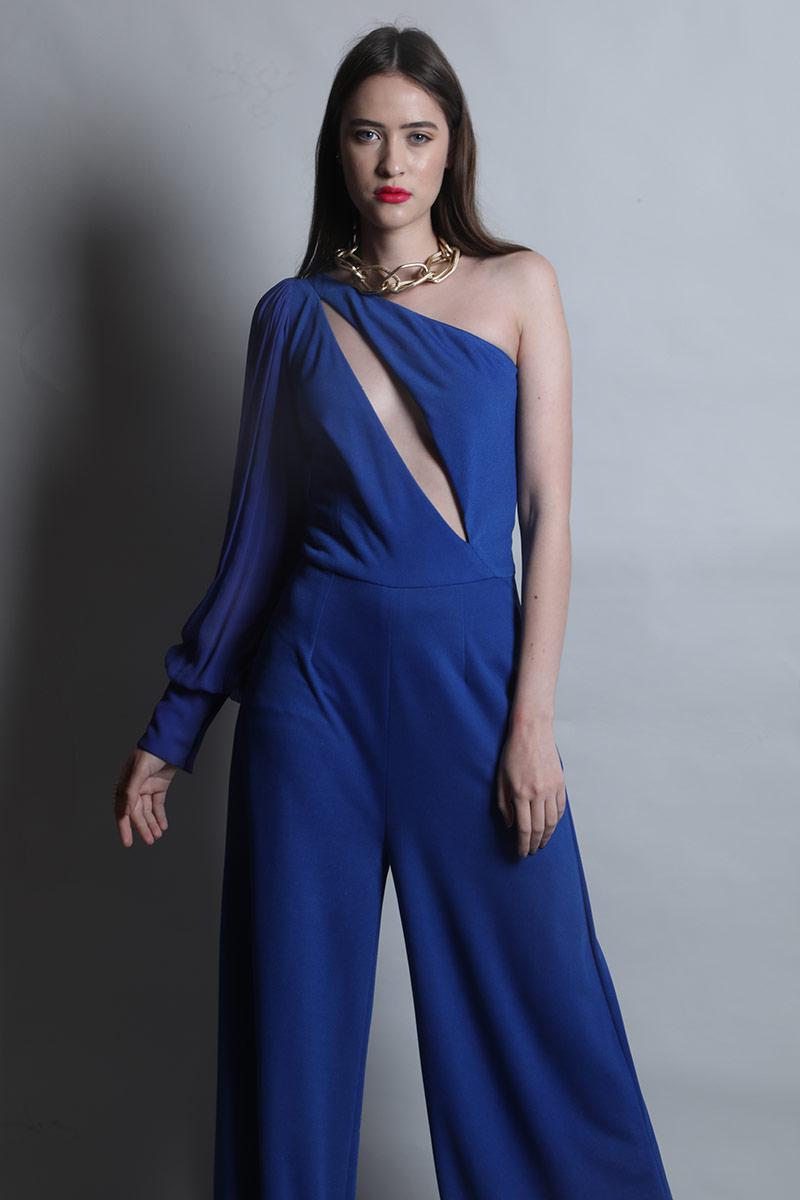 One Shoulder Split Body Jumpsuit