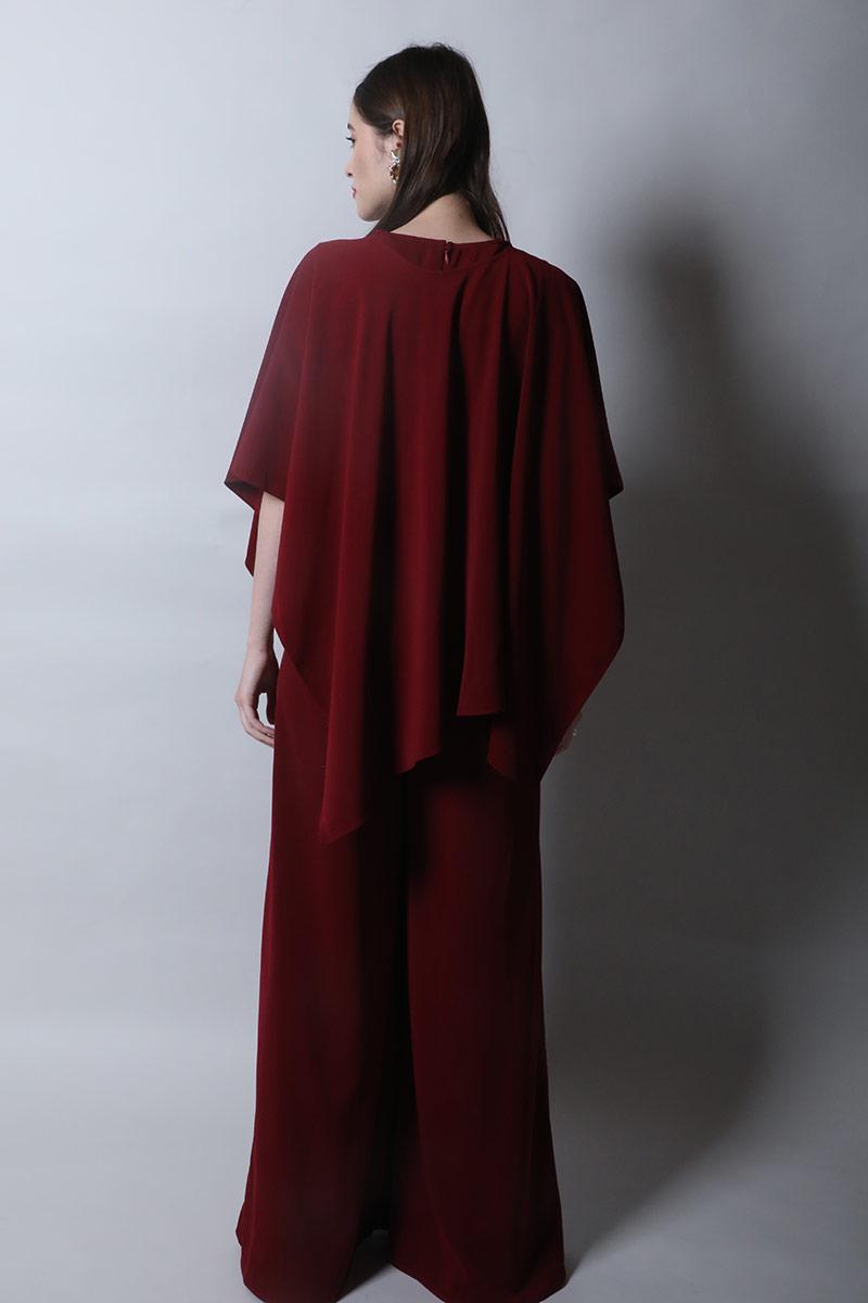 Jumpsuit with Asymmetric Cape
