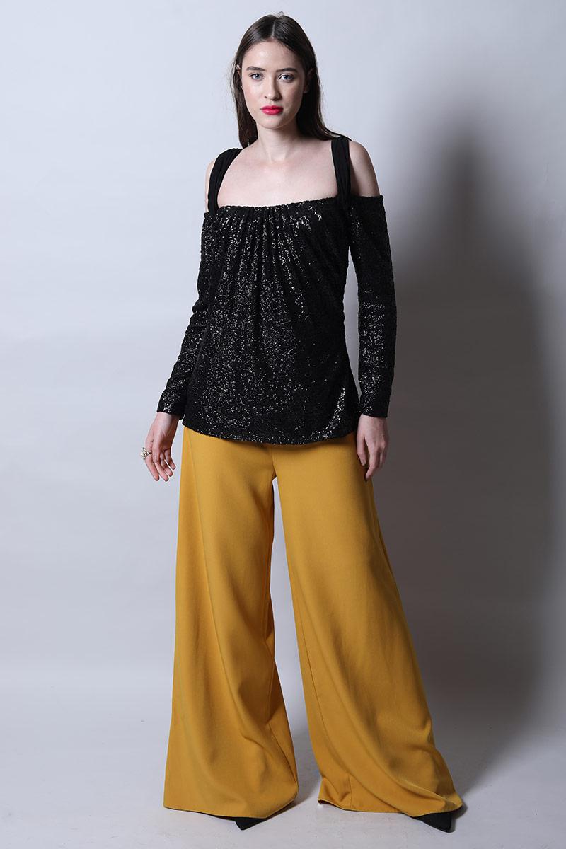 Off Shoulder Sequin Top