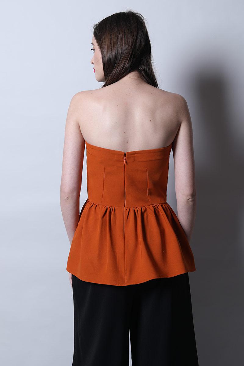 Tube Pleated Peplum Top