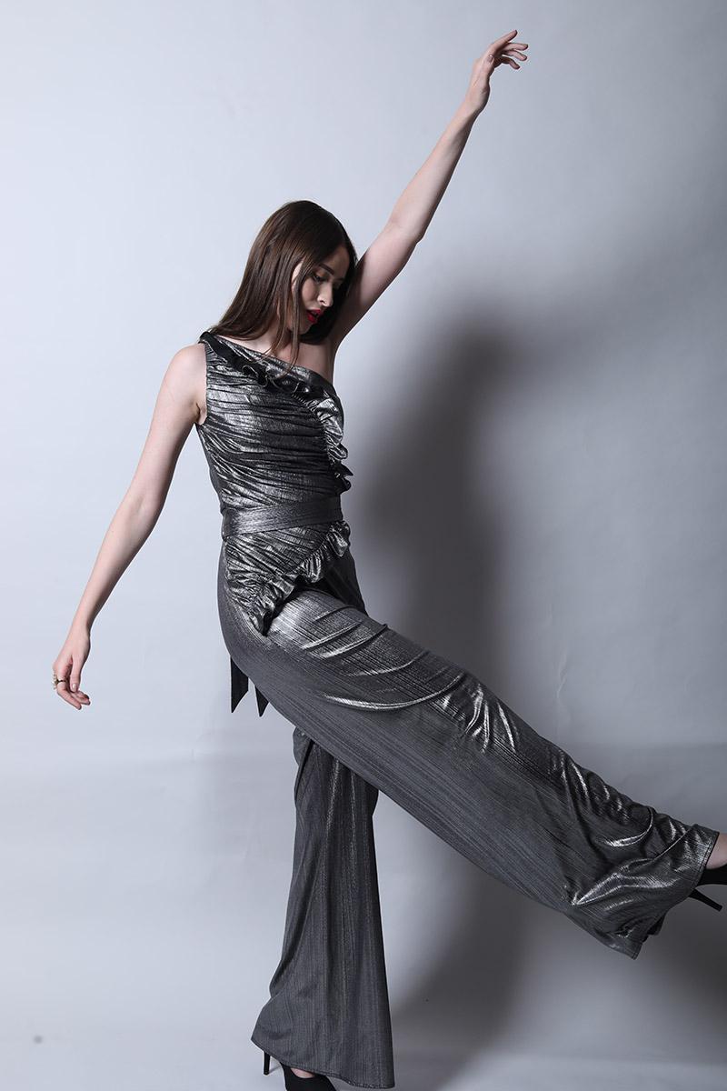 Fan Pleating Jumpsuit