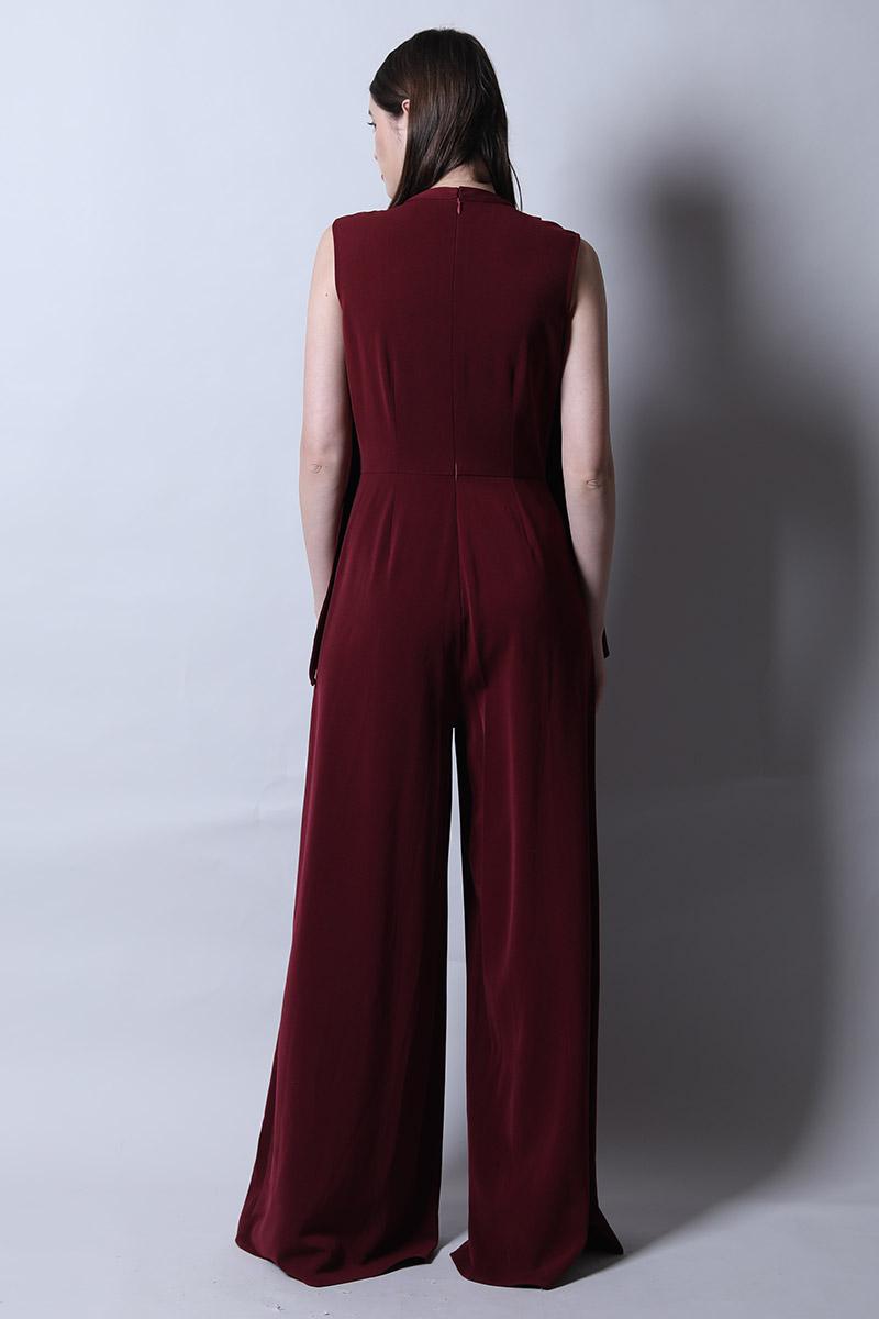 Jumpsuit With Pleated Cap