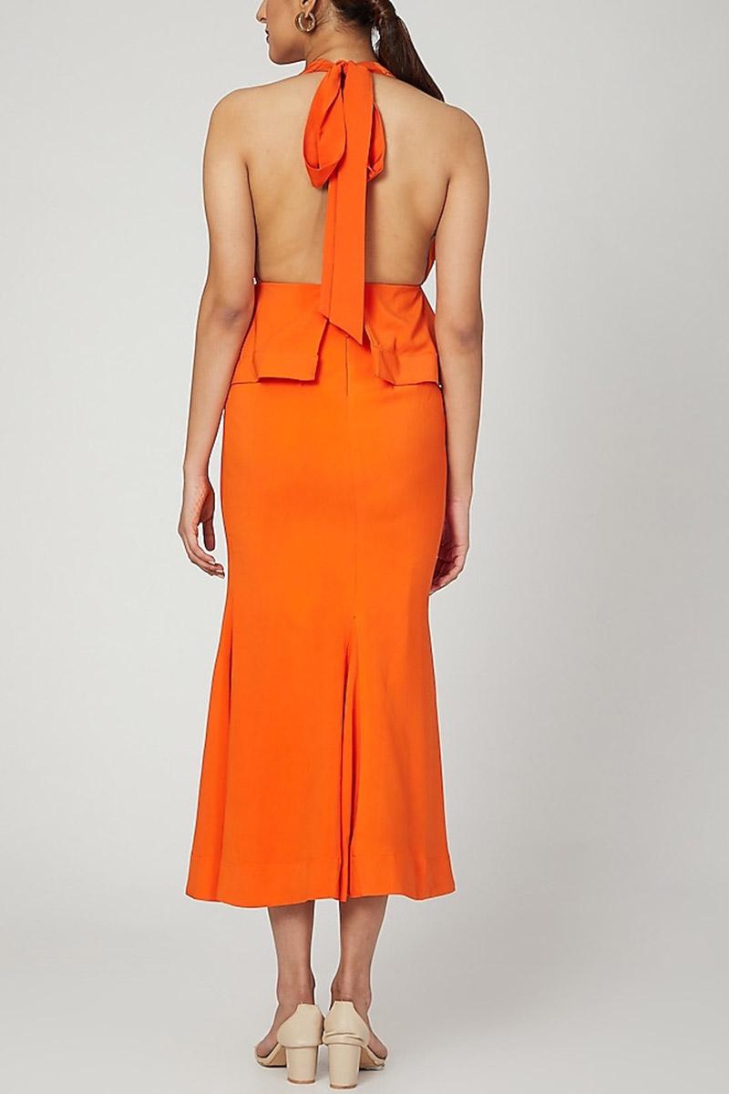 Backless Tie Up Dress