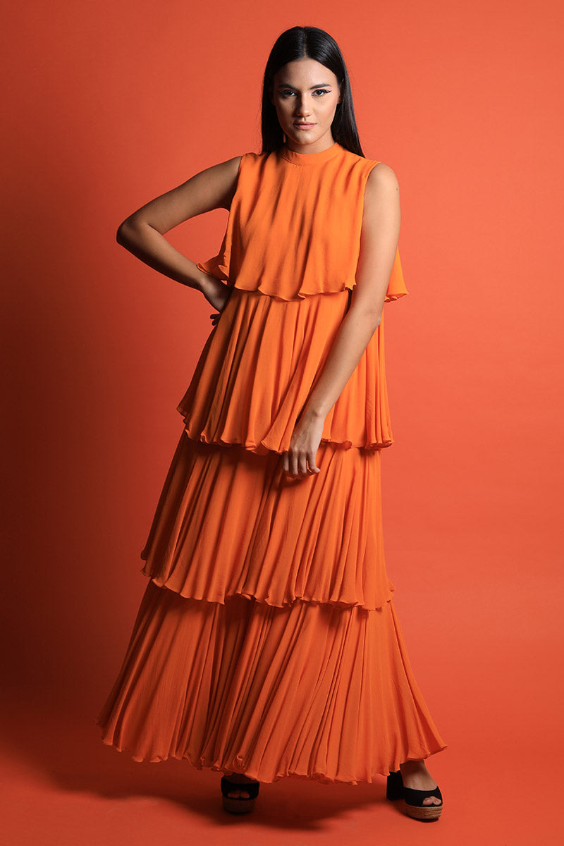 Tiger Stone Tiered Maxi Gown