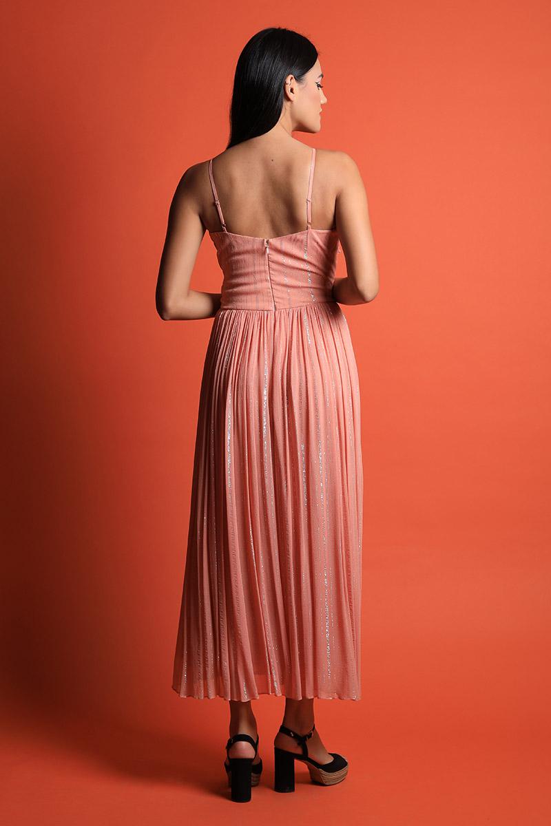 Strappy Ruched Midi Dress