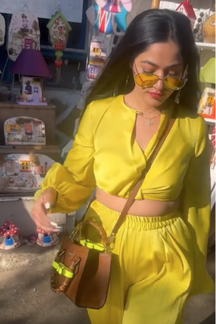 Full Sleeves Crop Top with Pants Set