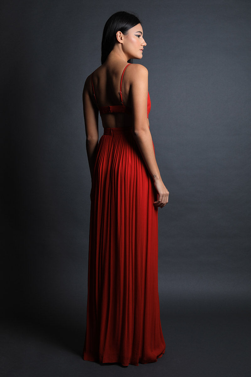 Strappy Backless Maxi with Cut Outs