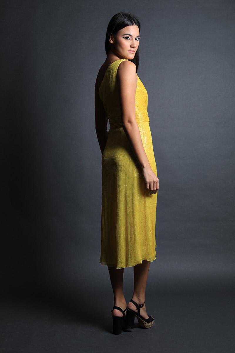 One Shoulder Dress With Asym Hem