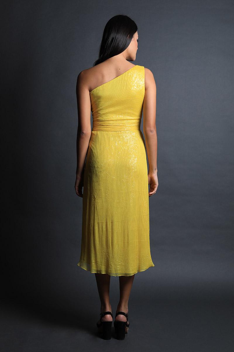 One Shoulder Dress With Asym Hem