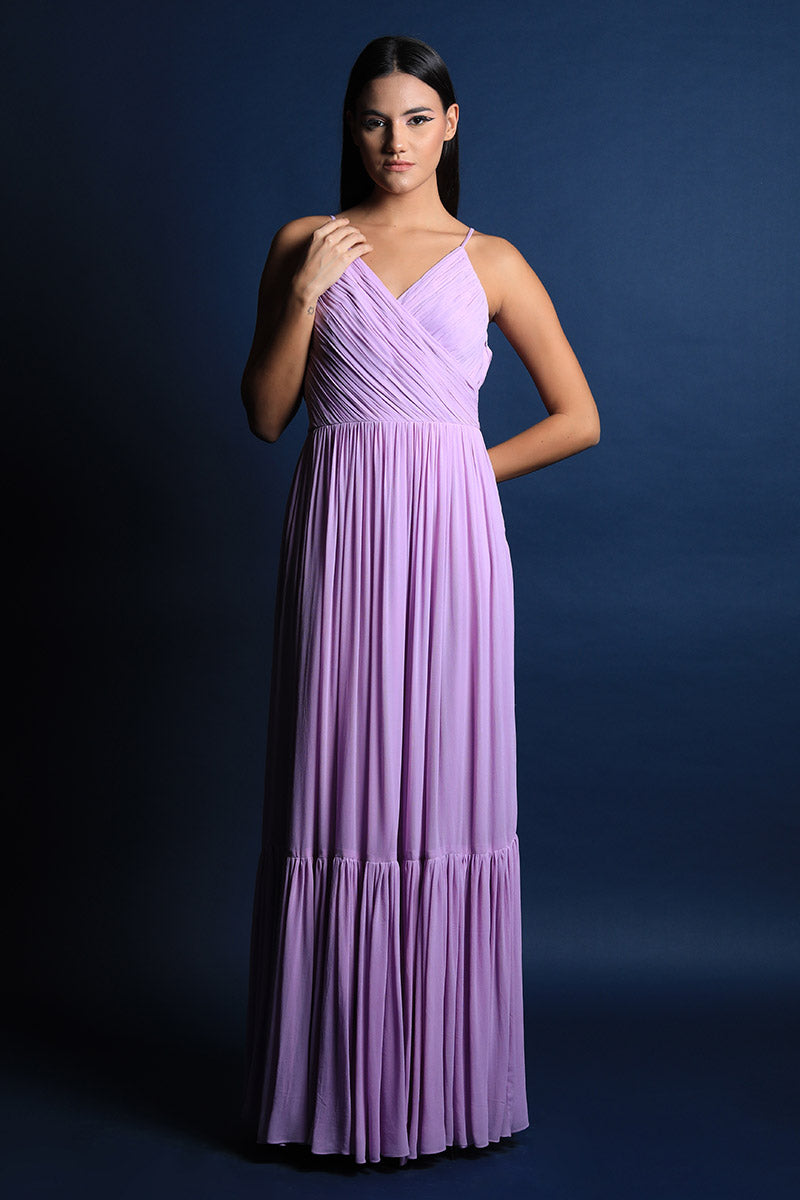 Strappy Overlapping Maxi Gown