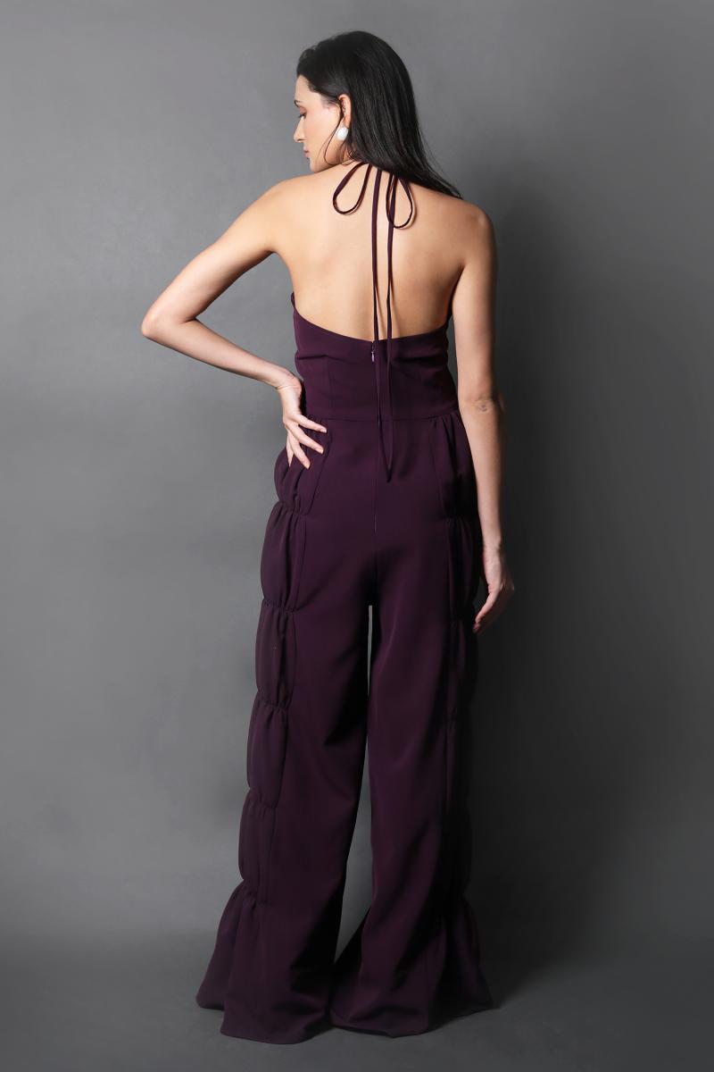 Halter Neck Tie Up Jumpsuit