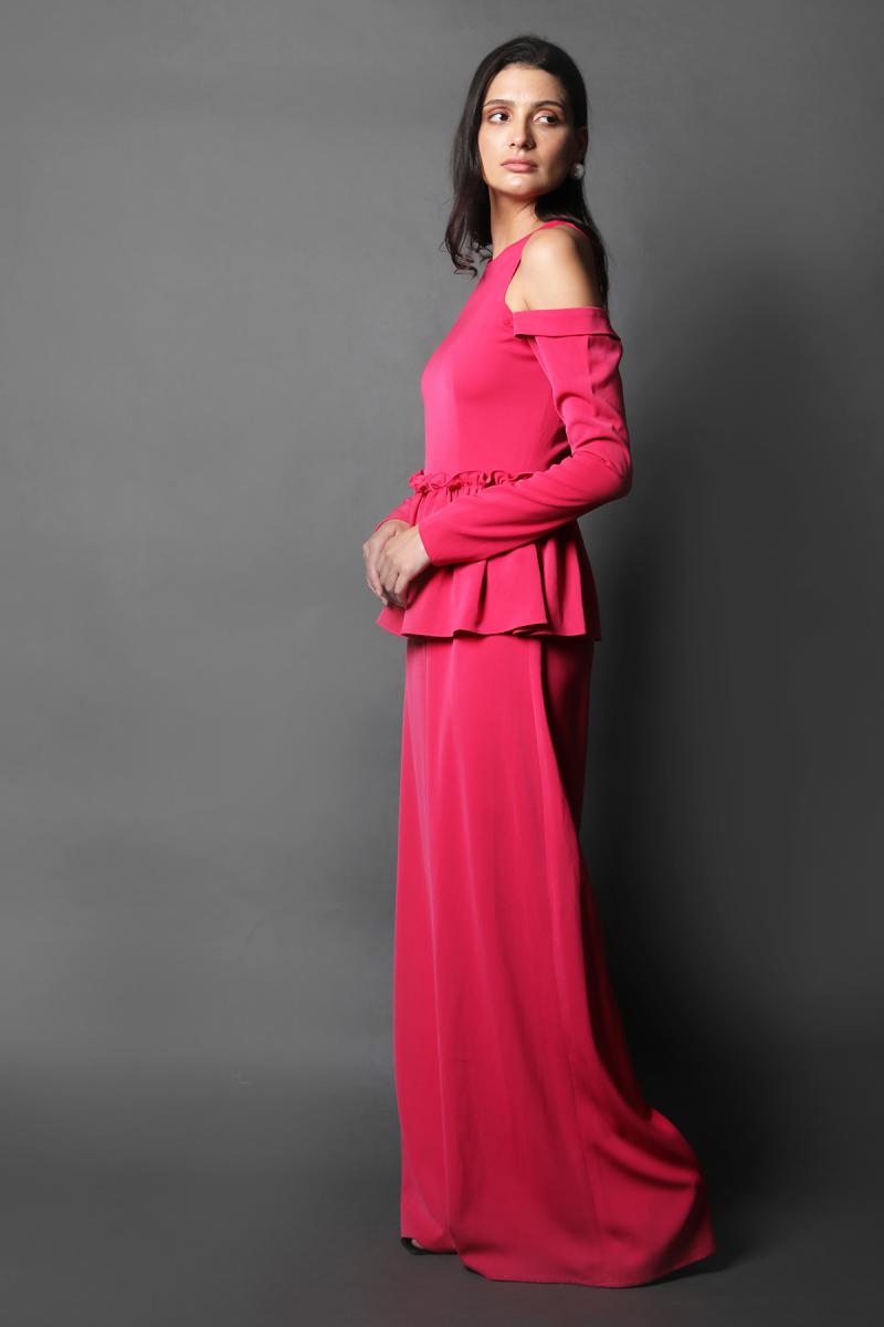 Halter Neck Cold Shoulder Jumpsuit