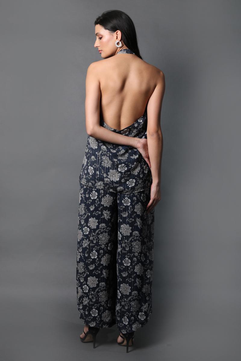 Criss Cross Backless Top & Pants Co-ord Set