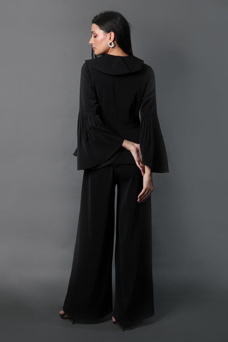 Double Breasted Coat Collar Jumpsuit