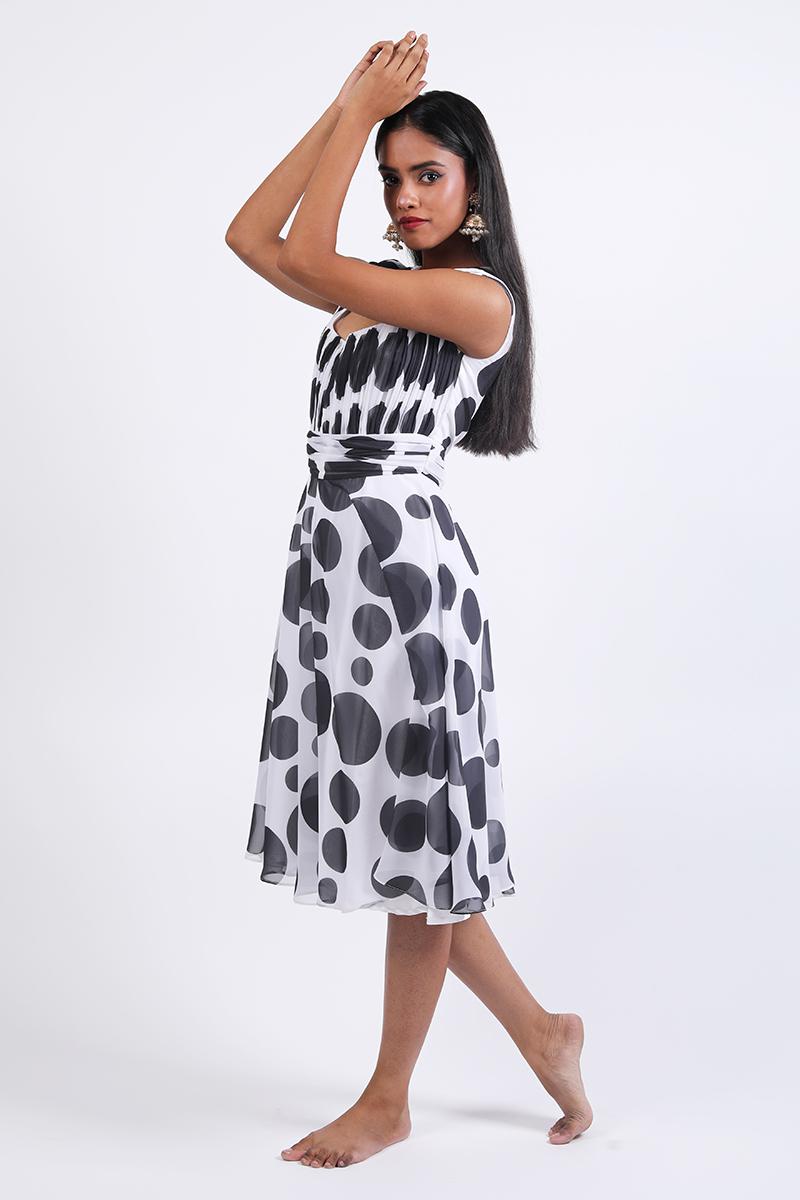 Black And White Polka Dot Dress