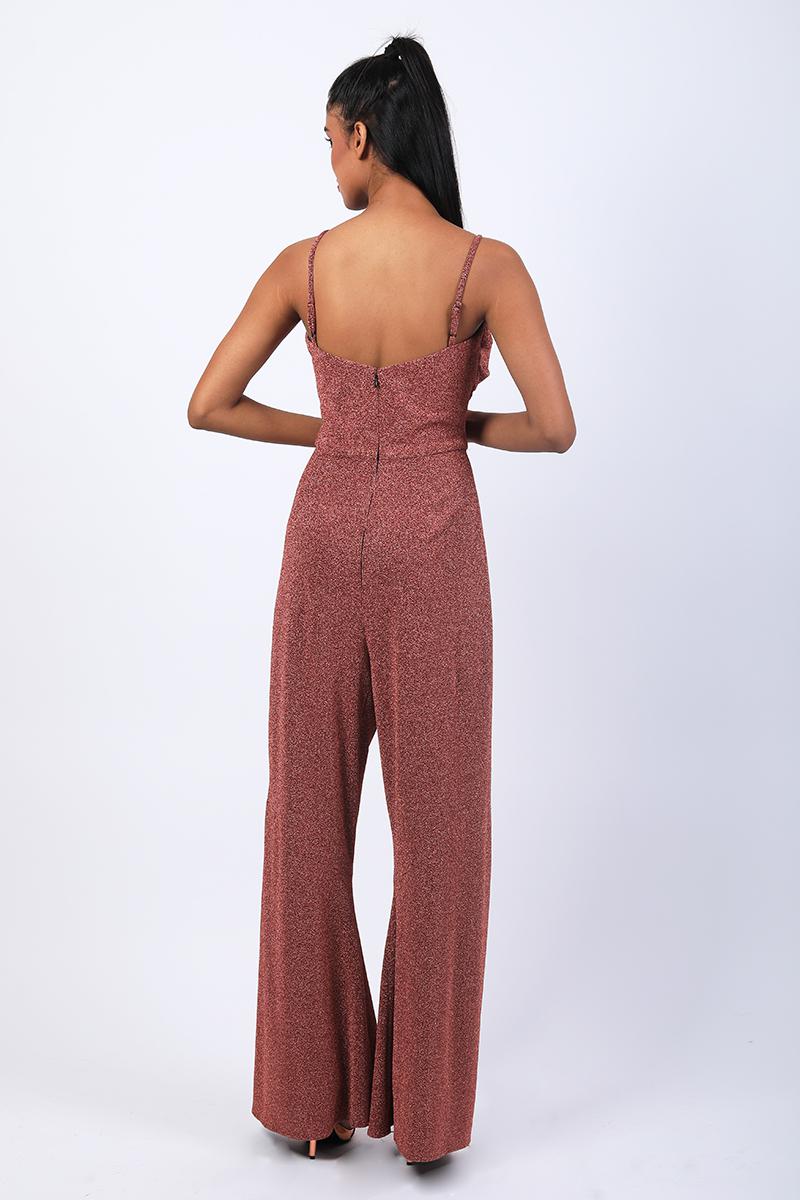 Strappy Jewel Neck With Front Cutout Jumpsuit