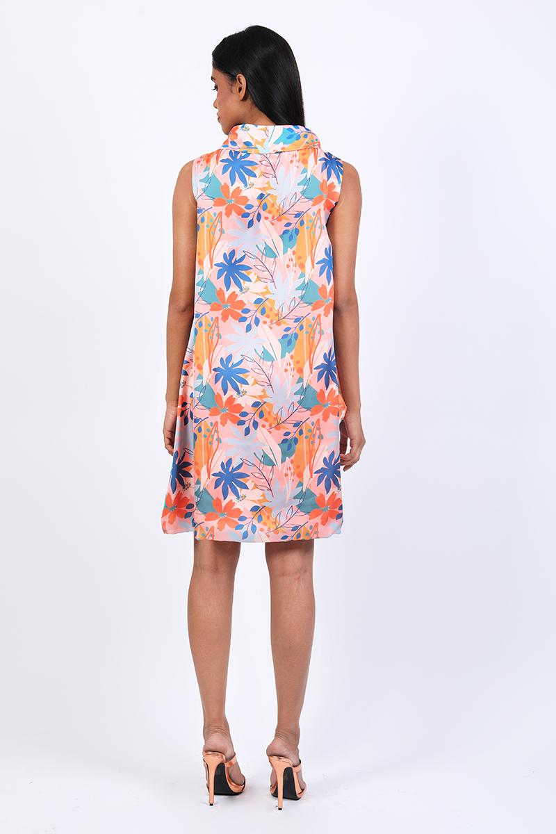 Fold Neck Dress