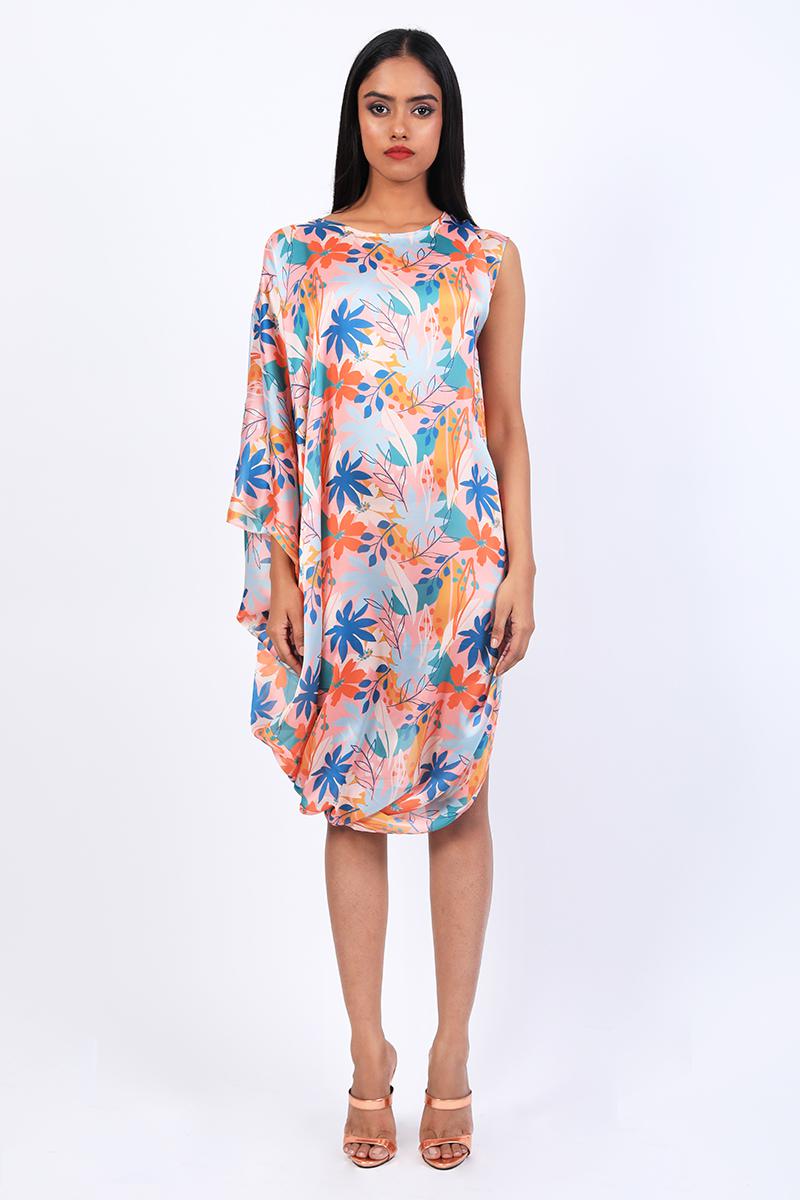Turtle Neck Cowl Dress