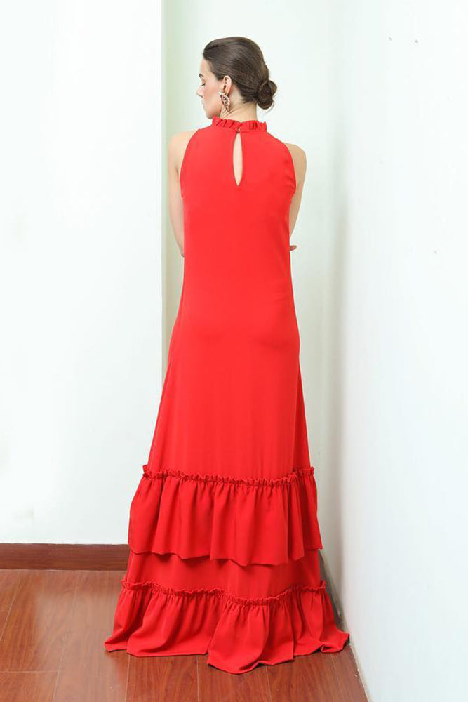 Halter Neck Shift Gown