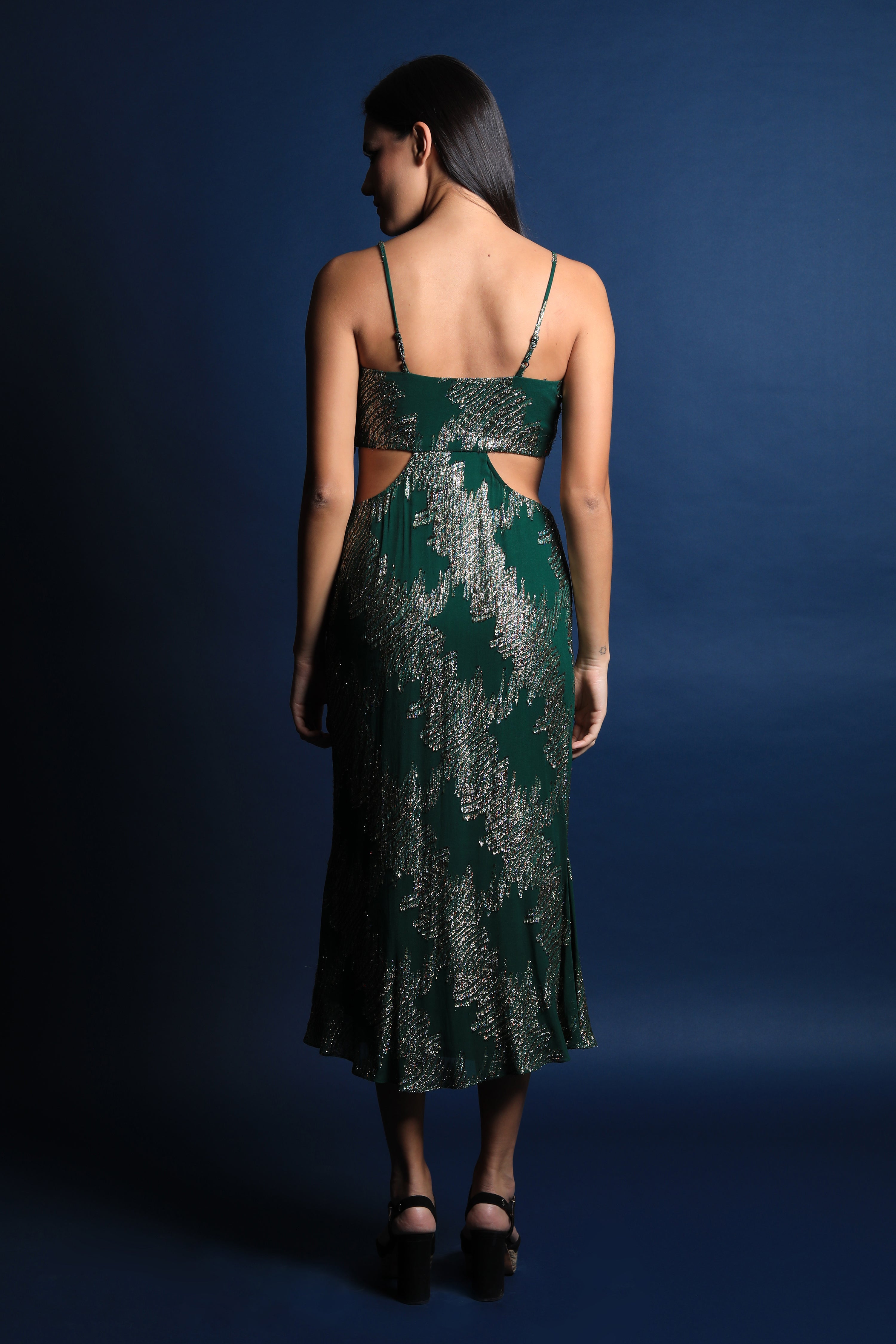 Strappy Cut Out Asymmetric Dress