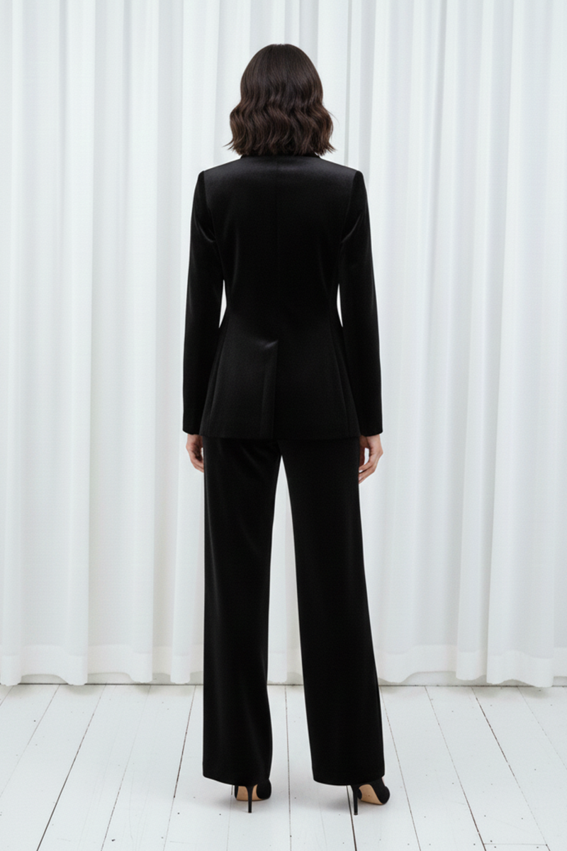 Coat Collar Blazer Set