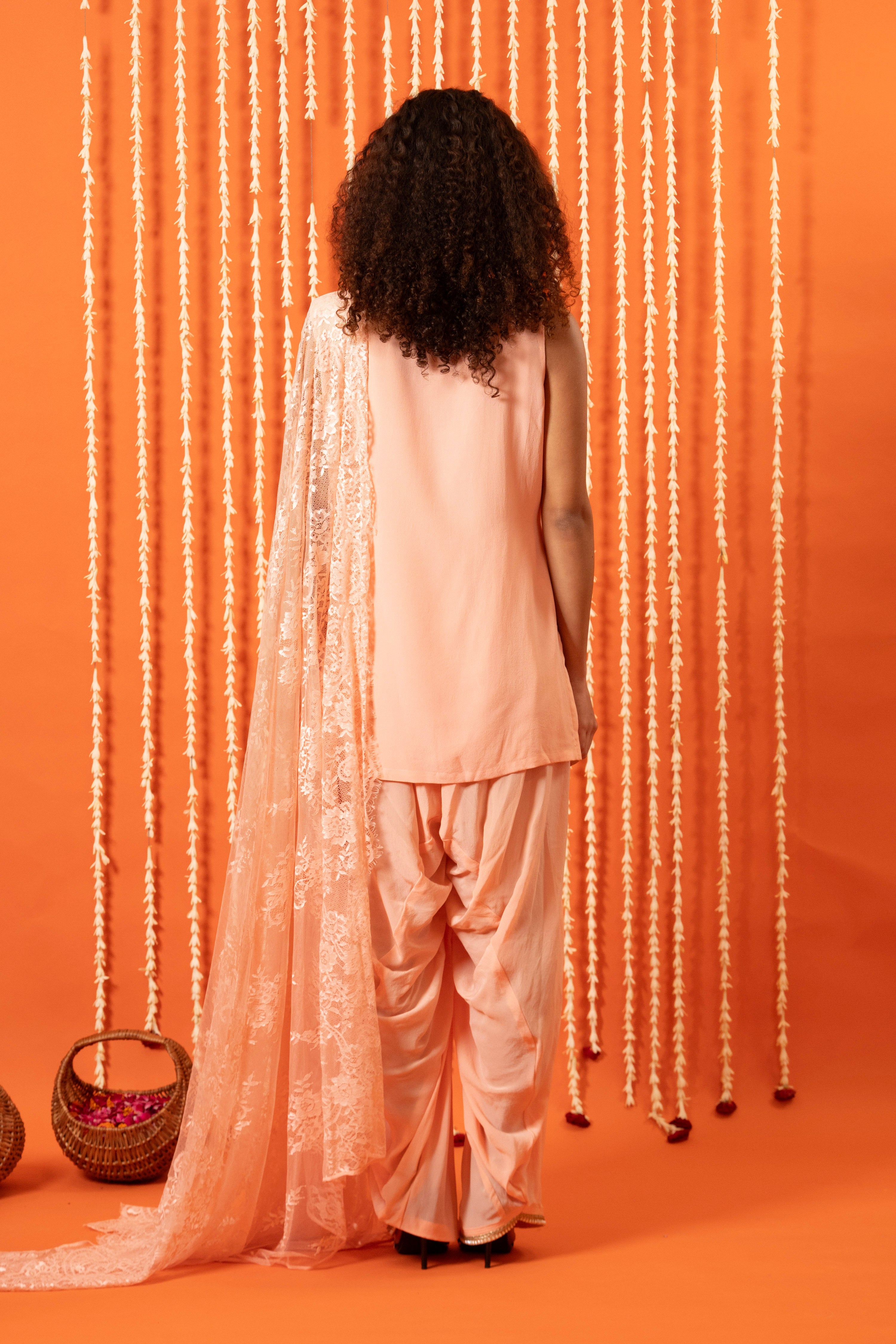 Kurta With Farshi Salwar And Chantilly Dupatta Set