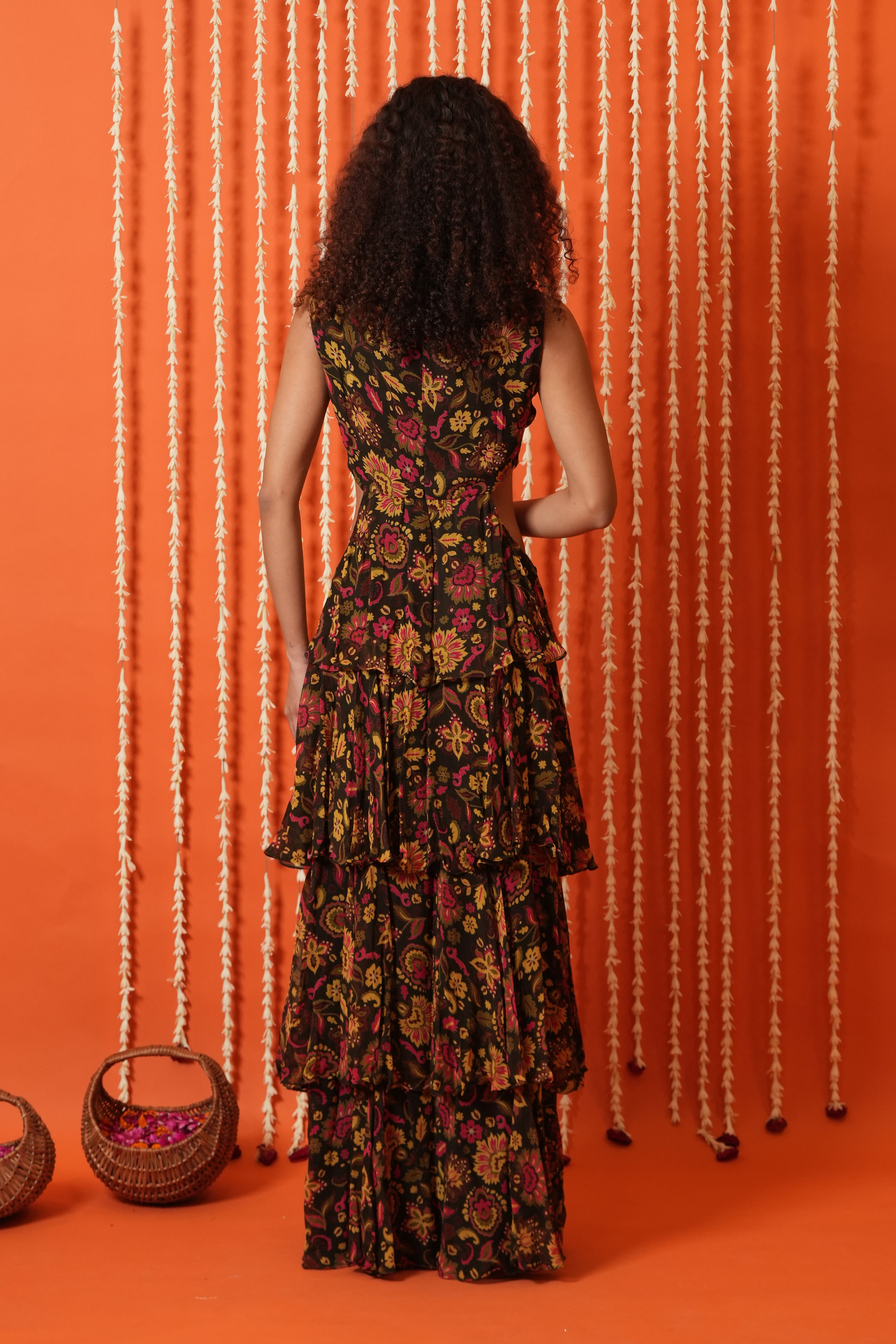 Tiered Dress With Cut Outs