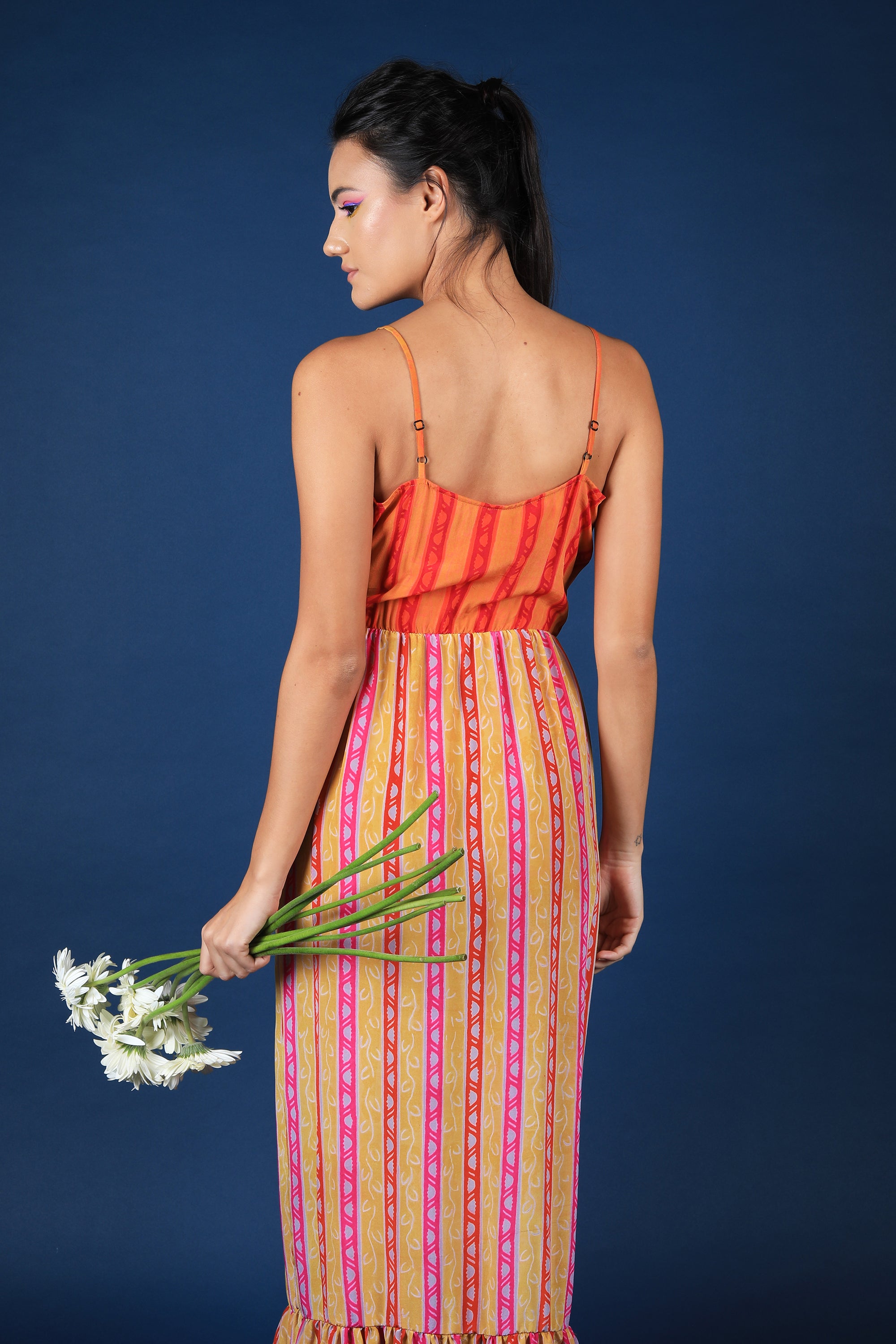 Strappy Maxy Dress With Ruffled Hem