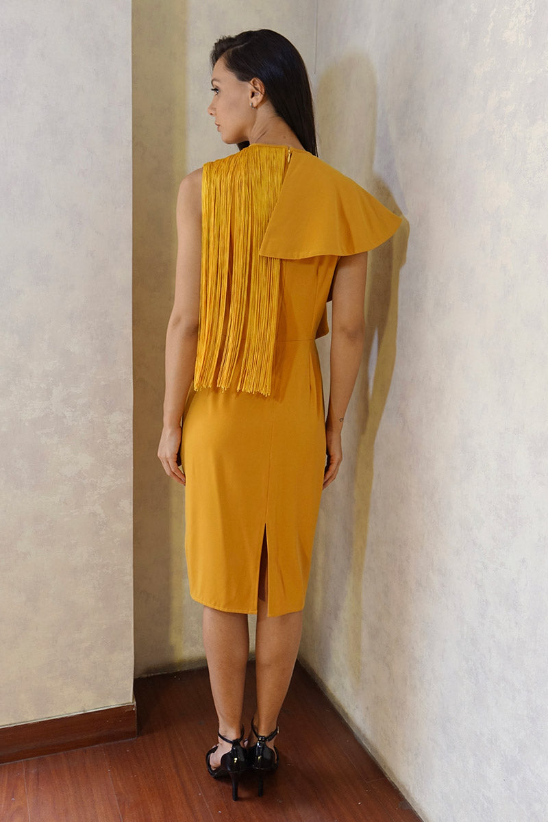 Fringe Dress with Ruffle