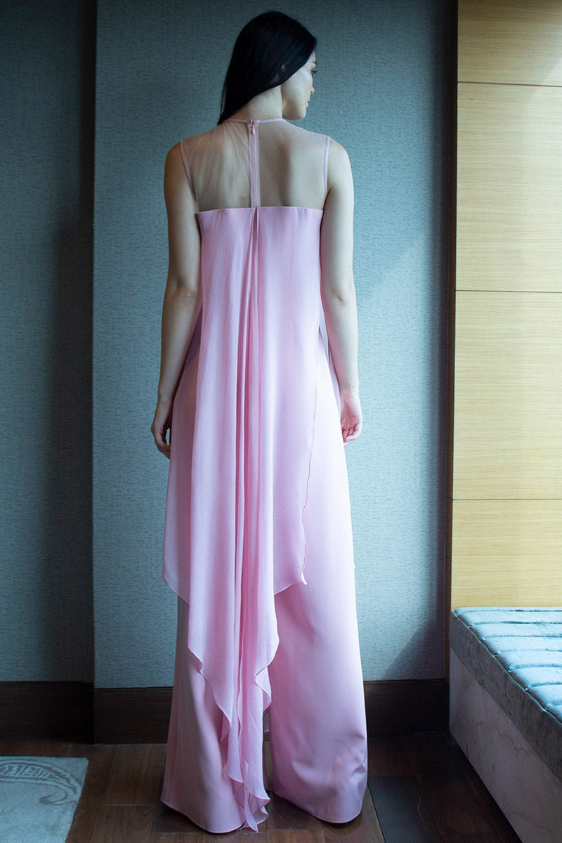 Jumpsuit with Asymmetric Drape