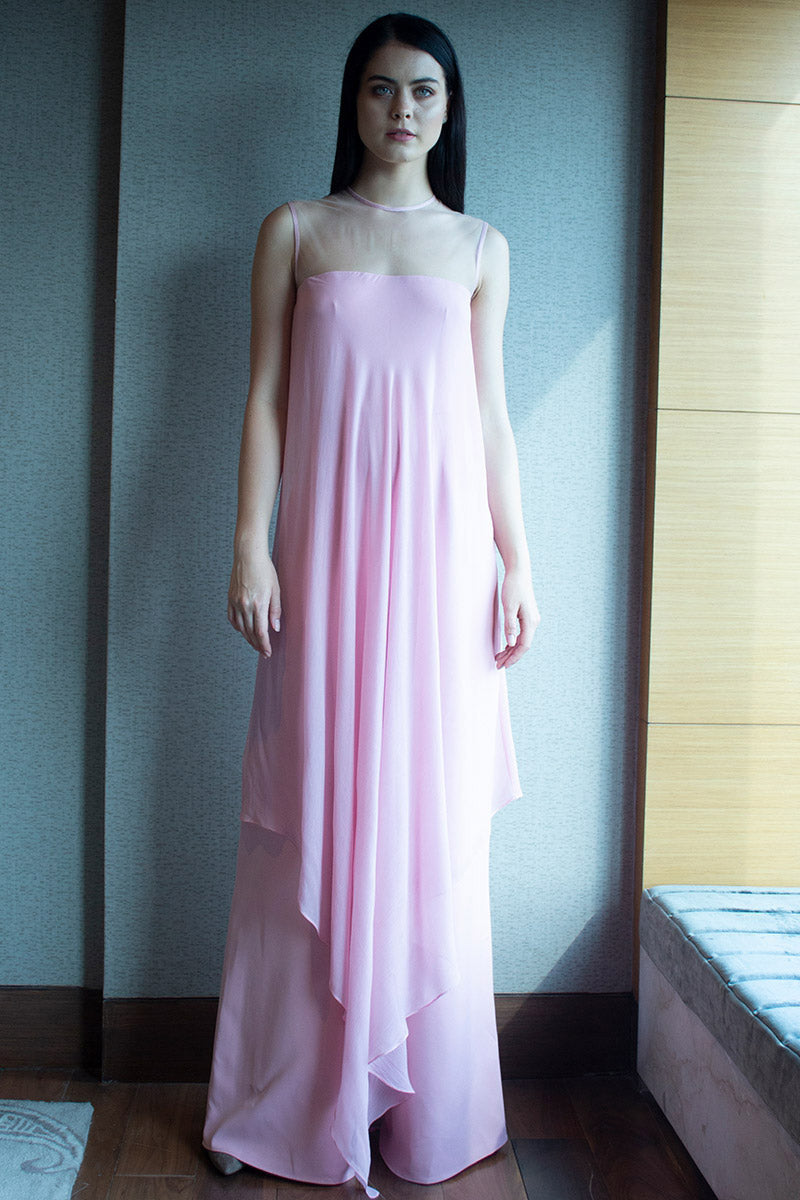 Jumpsuit with Asymmetric Drape