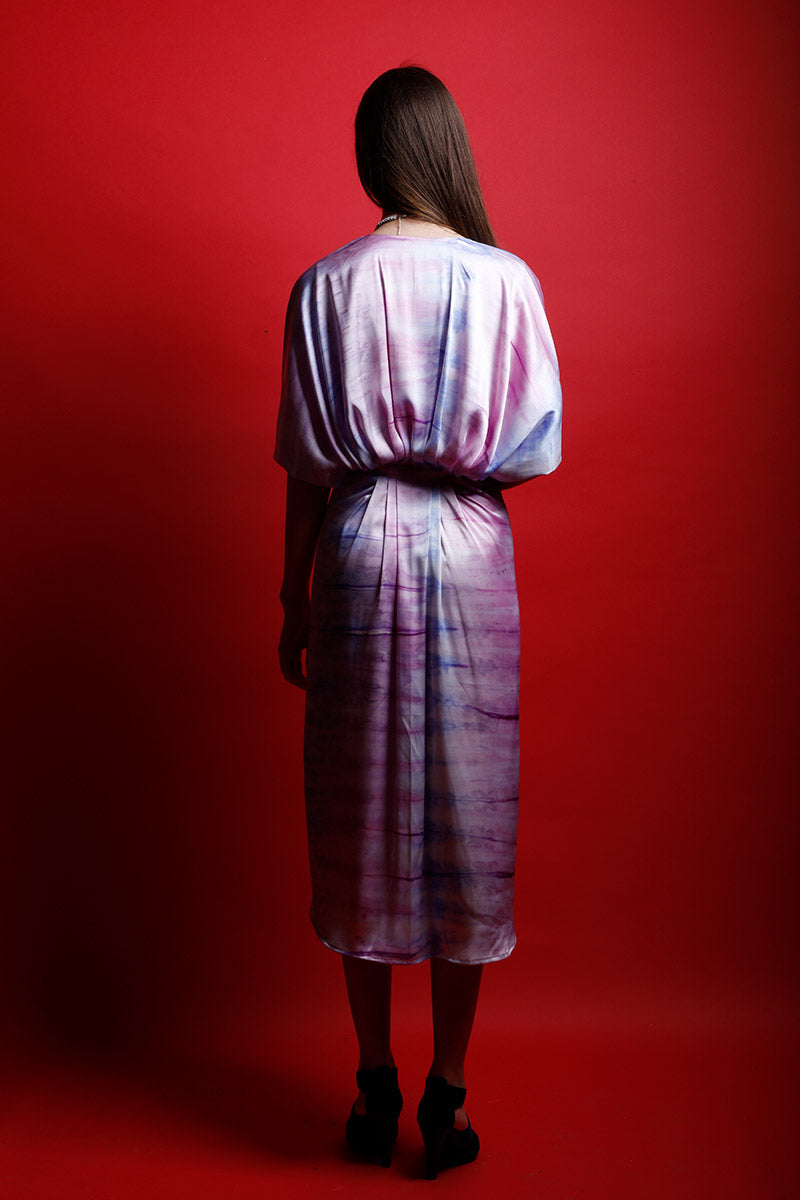 V Neck Gathered Kaftan