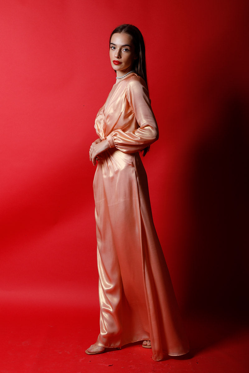 V Neck Knot Maxi