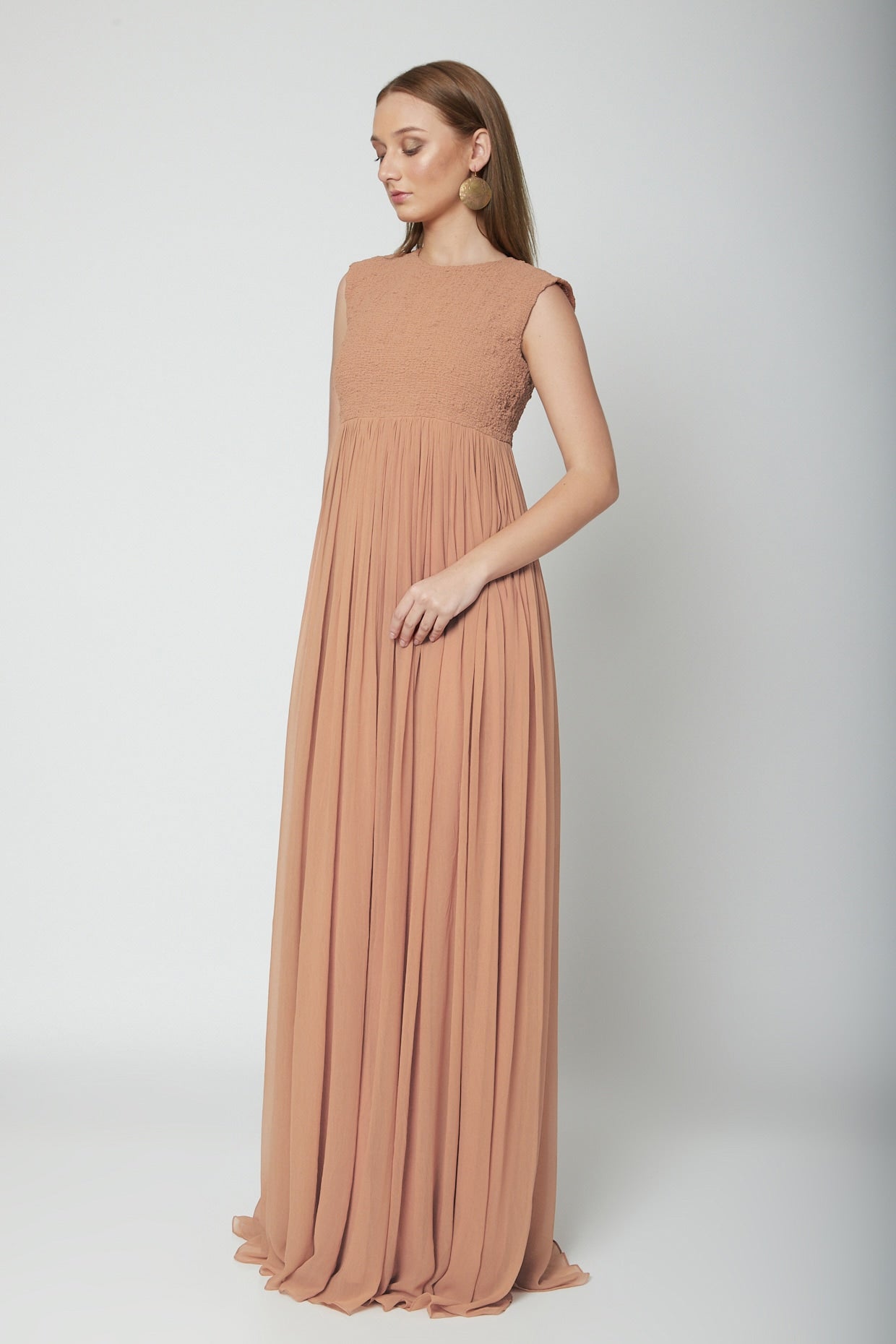 Smocking Detail Gown