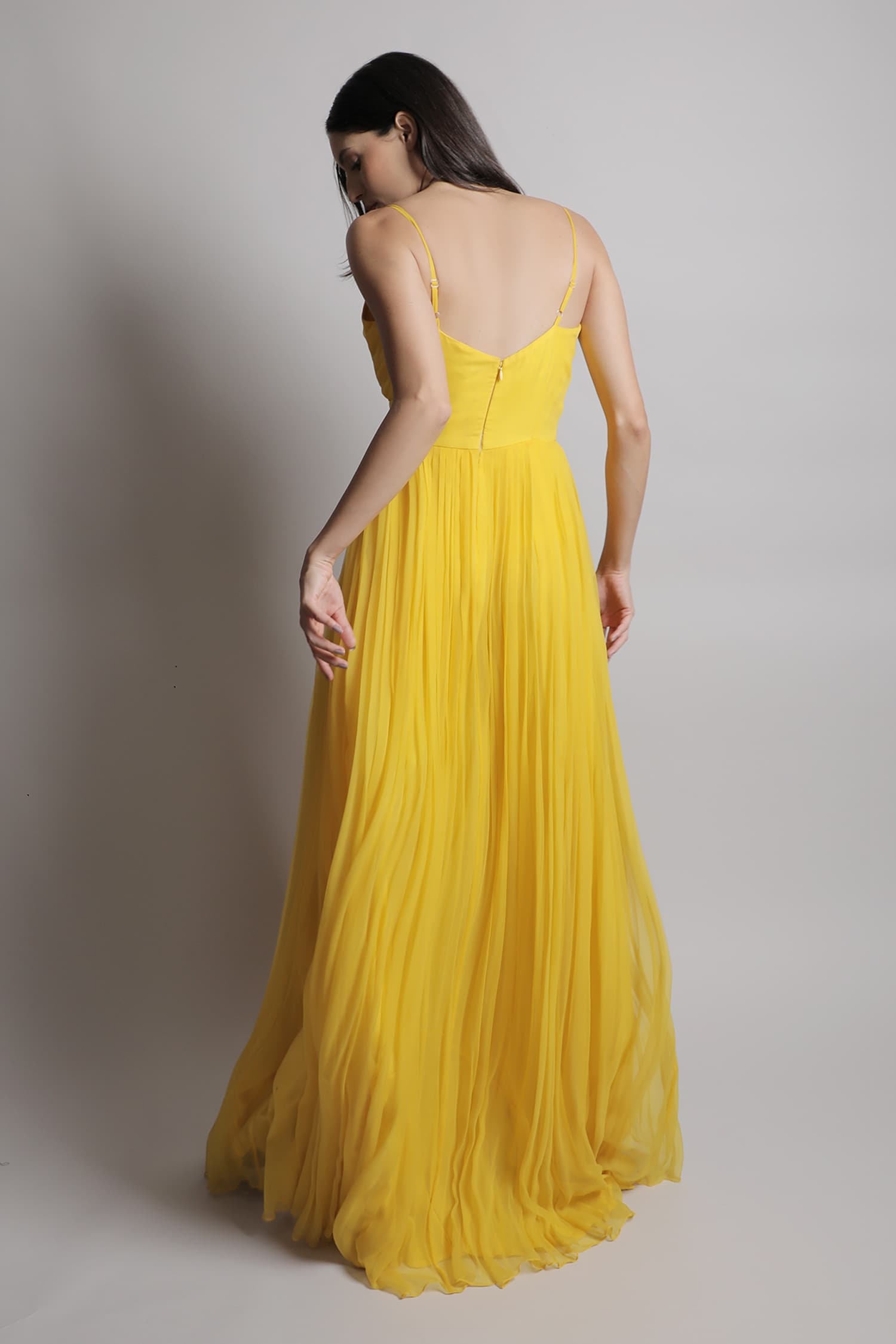Strappy Gown With Slit