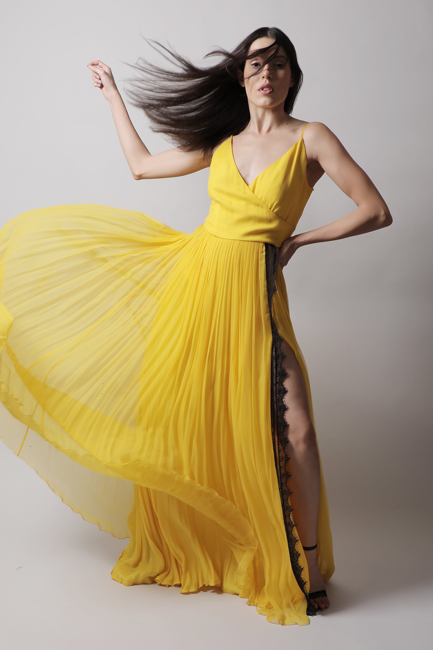 Strappy Gown With Slit