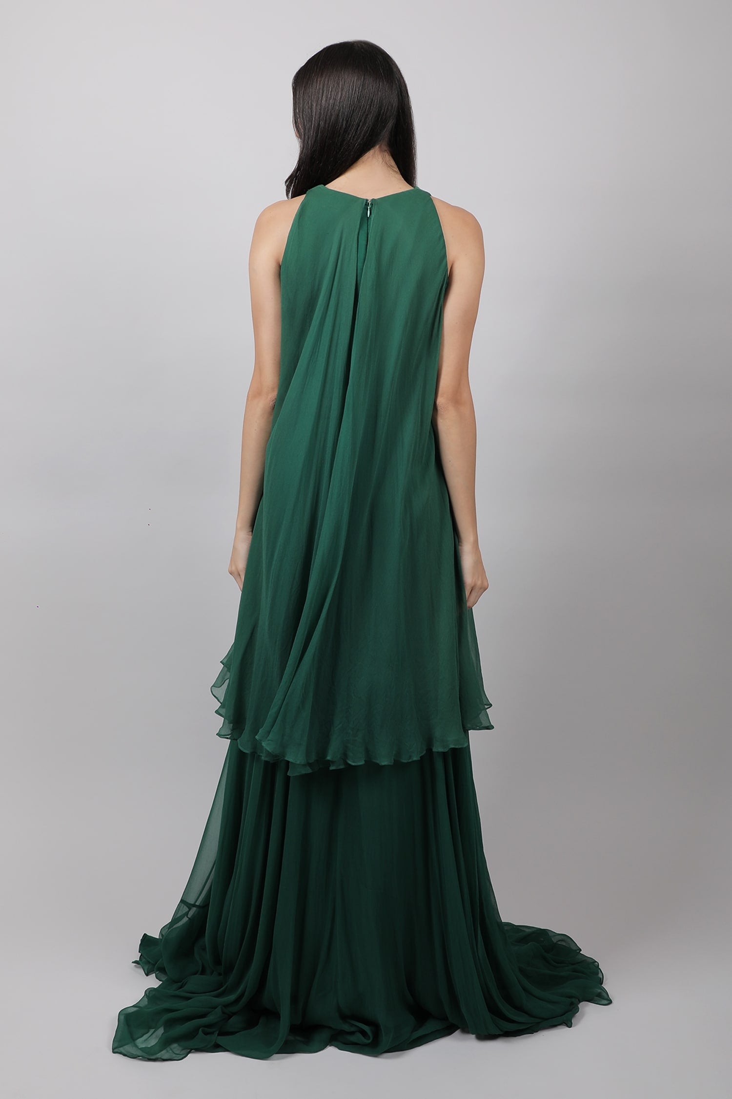 Asymmetric Cape Gown