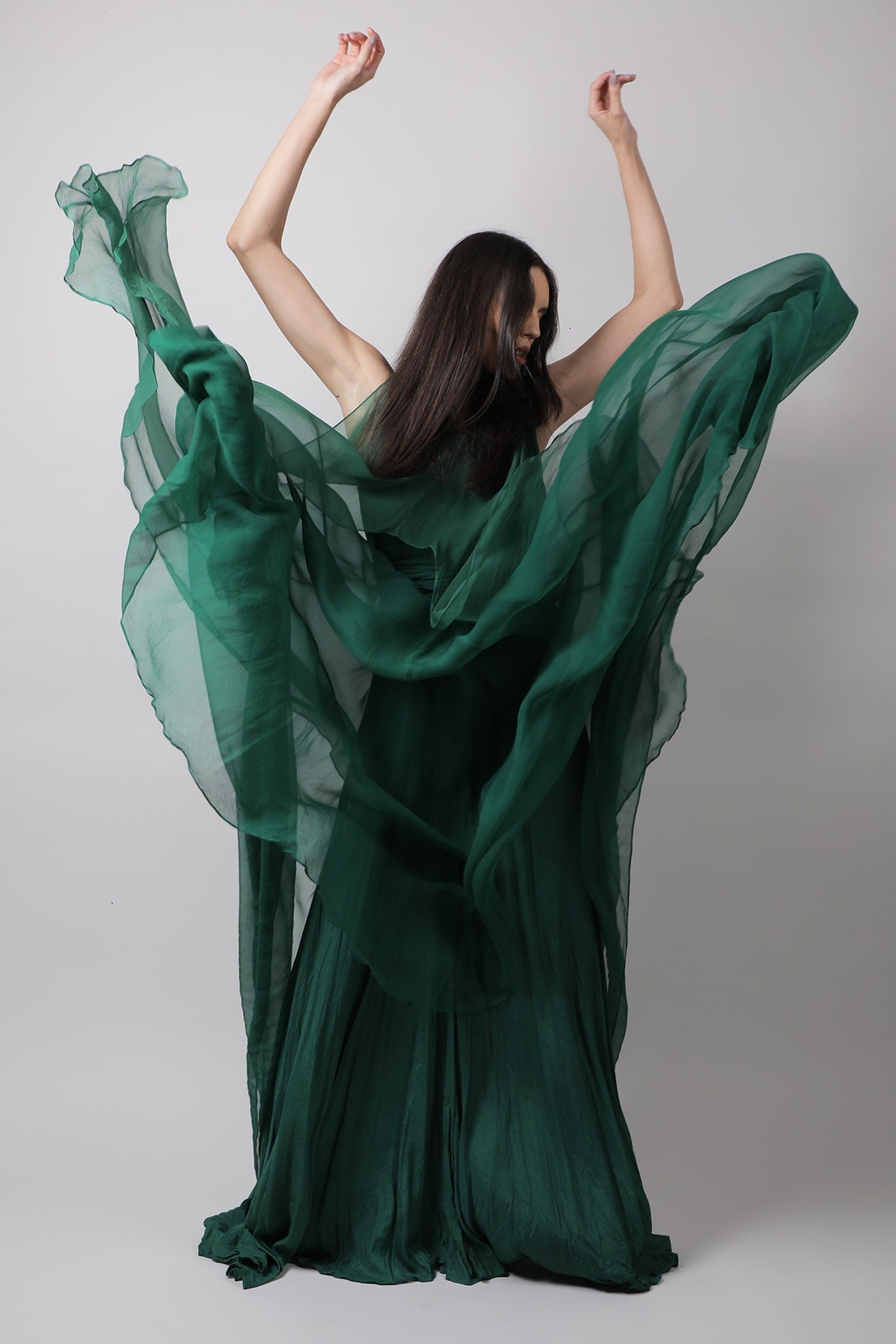 Asymmetric Cape Gown